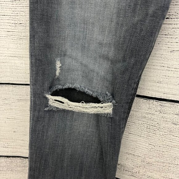 DL1961 Rocco Skinny Fit Gray Distressed Jeans, Size 31 - Picture 4 of 8